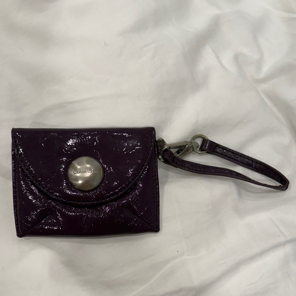 Calvin Klein Shiny Purple Wristlet
